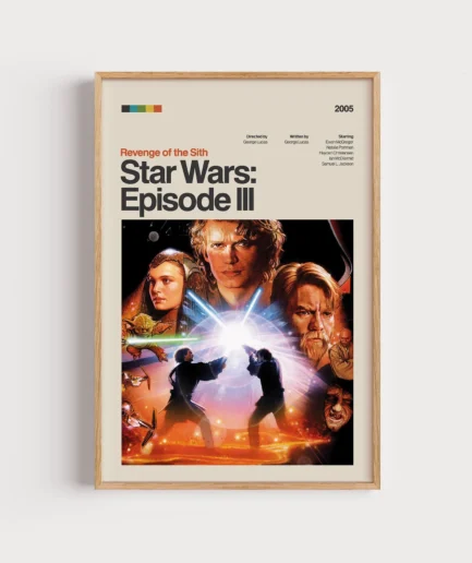 Star Wars: Episode III: Revenge of the Sith Retro Film Posteri