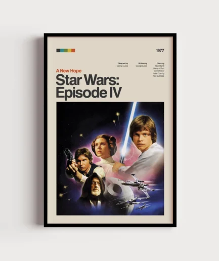 Star Wars: Episode IV - A New Hope Retro Film Posteri