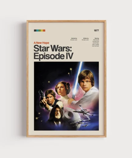 Star Wars: Episode IV - A New Hope Retro Film Posteri