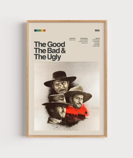 The Good, The Bad, The Ugly Retro Film Posteri